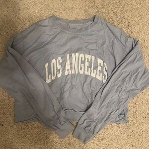 Los Angeles cropped long sleeve tee